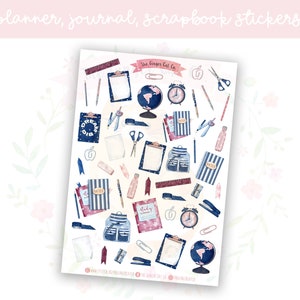 Back To School Planner Sticker Sheet | decorative stickers | journal stickers | scrapbooking