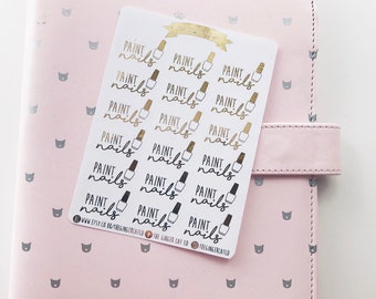 Folie Farbe Nägel Sticker | für den Einsatz mit Erin Condren Kikki k, Filofax, Kugel Zeitschrift, Schönheit-Aufkleber, Salon-Aufkleber