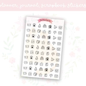 Sketchy Icon Decorative Planner, Journaling, Scrapbook Stickers