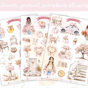Pretty Fall Decorative Planner, Journaling, Scrapbook Stickers