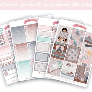 A la Carte Book Addict Planner Sticker Kit, vertikaler Planer, Journaling, Scrapbook Aufkleber