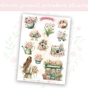 Romantic Spring Planner Sticker Sheet Set 2 | decorative stickers | journal stickers | scrapbooking