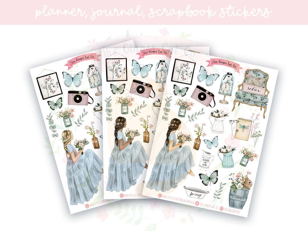 Spring Garden Planner Sticker Sheet | Decorative Stickers | Journal ...