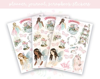 Spring Fairy Planner Sticker Sheet | decorative stickers | journal stickers | scrapbooking