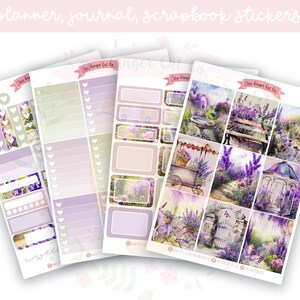 A la carte Lavender Gardens Planner Sticker Kit, Vertical Planner, Journaling, Scrapbook Stickers