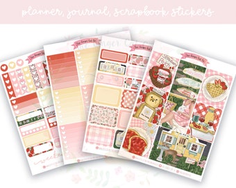 A la carte Strawberry Cottage Planner Sticker Kit