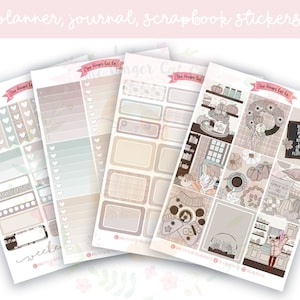 A lacarte Gemütlicher Herbst-Planer-Aufkleber-Kit, vertikaler Planer, Journaling, Scrapbook-Aufkleber