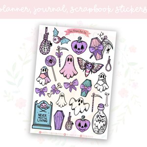 Pastel Halloween Planner Sticker Sheet | decorative stickers | journal stickers | scrapbooking