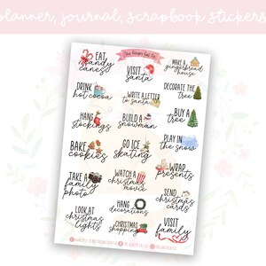 Winter Bucket List Dekorativer Planer, Journaling, Scrapbook Aufkleber