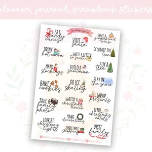 Winter Bucket List Planner Stickers