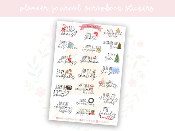 Winter Bucket List Planner Stickers