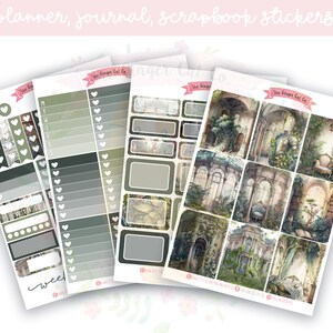 A la carte Overgrown Palace Planner Sticker Kit, Vertical Planner, Journaling, Scrapbook Stickers