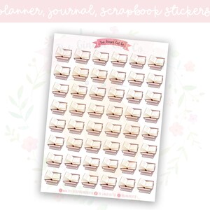 Book Stacks Planner Sticker Sheet | decorative stickers | journal stickers | scrapbooking