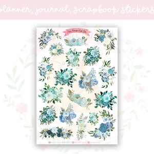 Seeglas Blumensträuße dekorative Planer, Journaling, Scrapbook Aufkleber