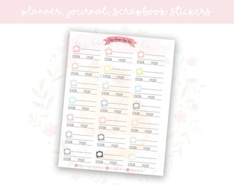 Mini TV Show Tracker Planner, Journaling, Scrapbook Stickers