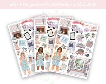 Country Reading Planner Sticker Sheet | decorative stickers | journal stickers | scrapbooking