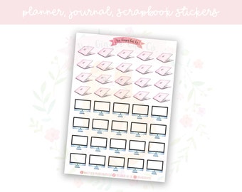 Computer / Laptop Decorative Planner, Journaling, Scrapbook Stickers