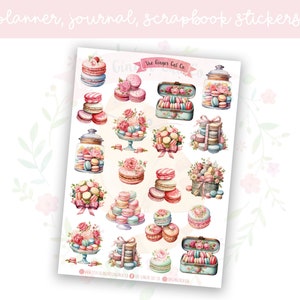 Macarons Planner Sticker Sheet | decorative stickers | journal stickers | scrapbooking