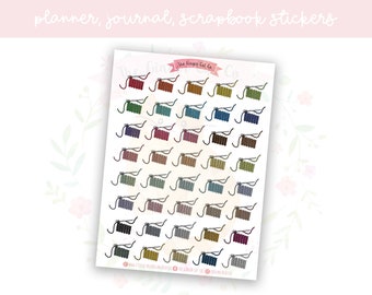 Rainbow Crochet Planner Sticker Sheet | decorative stickers | journal stickers | scrapbooking