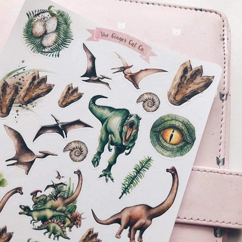 Dinosaurs Planner Sticker Sheet | Decorative Stickers | Journal ...