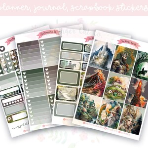 A la carte High Fantasy Planner Sticker Kit, Vertical Planner, Journaling, Scrapbook Stickers