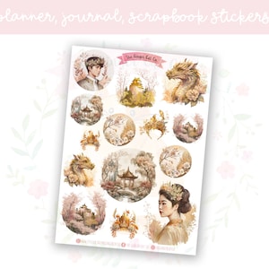 Oriental Princess Set 1 Decorative Journal, Scrapbook, Planner Stickers