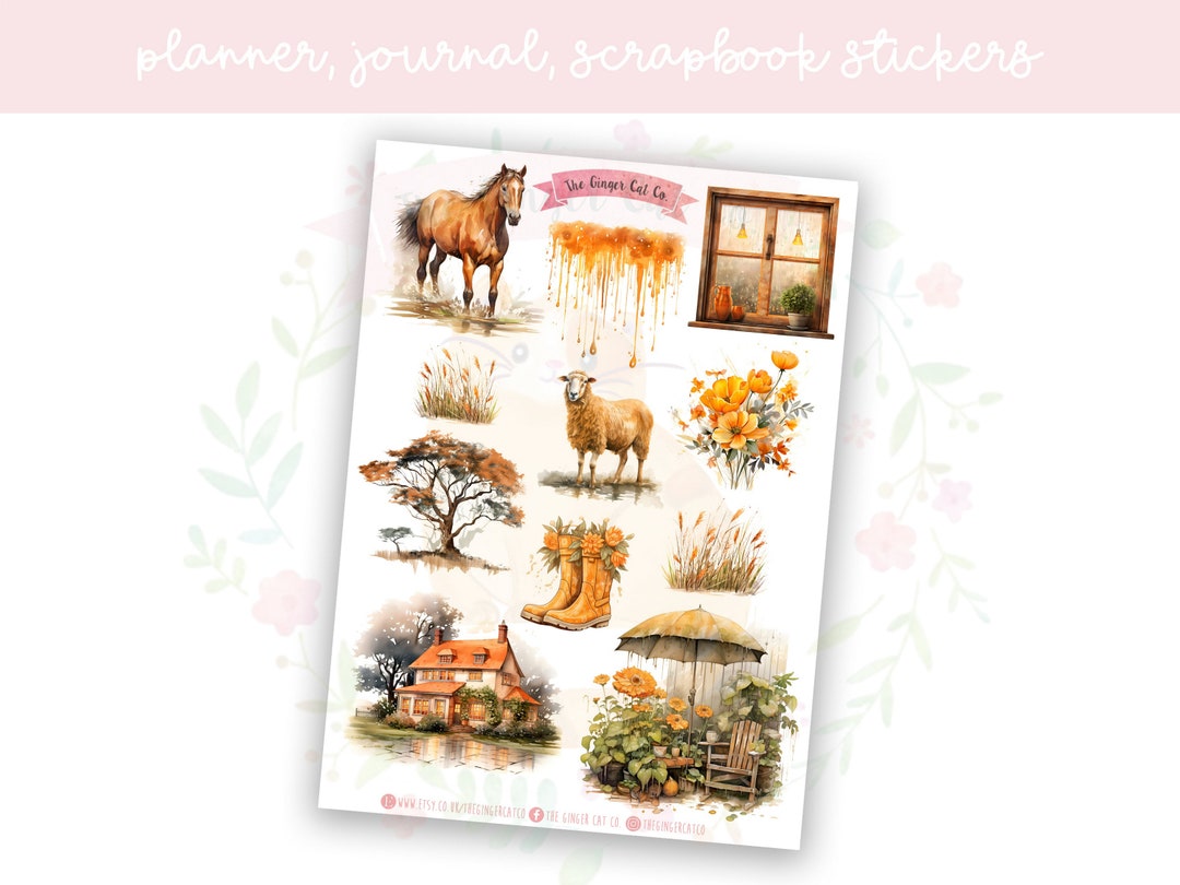 Rustic Rainy Day Planner Sticker Sheet Set 2 | Decorative Stickers ...