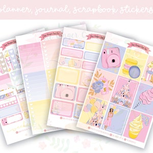 Glücklicher Platz-Planer-Aufkleber-Kit, vertikaler Planer, Journaling, Scrapbook-Aufkleber