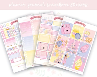 A la carte Happy Place Planner Sticker Kit, Vertical Planner, Journaling, Scrapbook Stickers