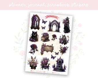 Gothic Spring Set 1 Planner, Journaling, Scrapbook Stickers