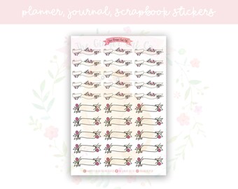 Blumen Banner Sticker: Kräuter Sticker für die Küche