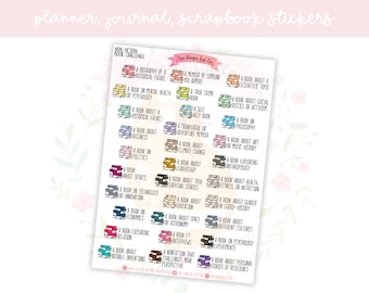 Non Fiction Reading Challenge Stickers | Planner & Journal Stickers for Book Trackers | Reading Log Stickers | Bookish Stickers