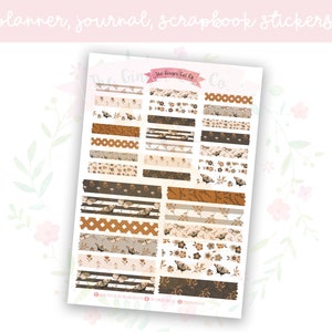 Butterfly Washi Tape Planner Sticker Sheet | decorative stickers | journal stickers | scrapbooking