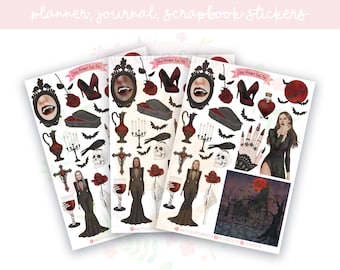 Vampire Queen Planner Sticker Sheet | decorative stickers | journal stickers | scrapbooking