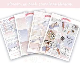 A la carte Sundays Planner Sticker Kit, Vertical Planner, Journaling, Scrapbook Stickers