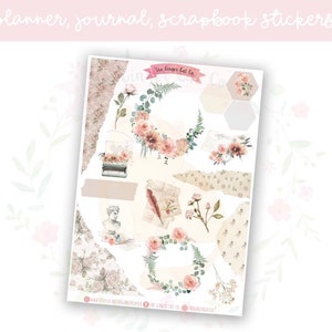 Vintage Writer Decorative Mini Journal, Scrapbook, Planner Stickers
