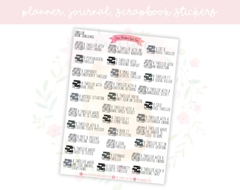 Thriller Reading Challenge Stickers | Planner & Journal Stickers for Book Trackers | Reading Log Stickers | Bookish Stickers