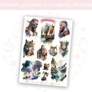 Vikings Planner Sticker Sheet | decorative stickers | journal stickers | scrapbooking