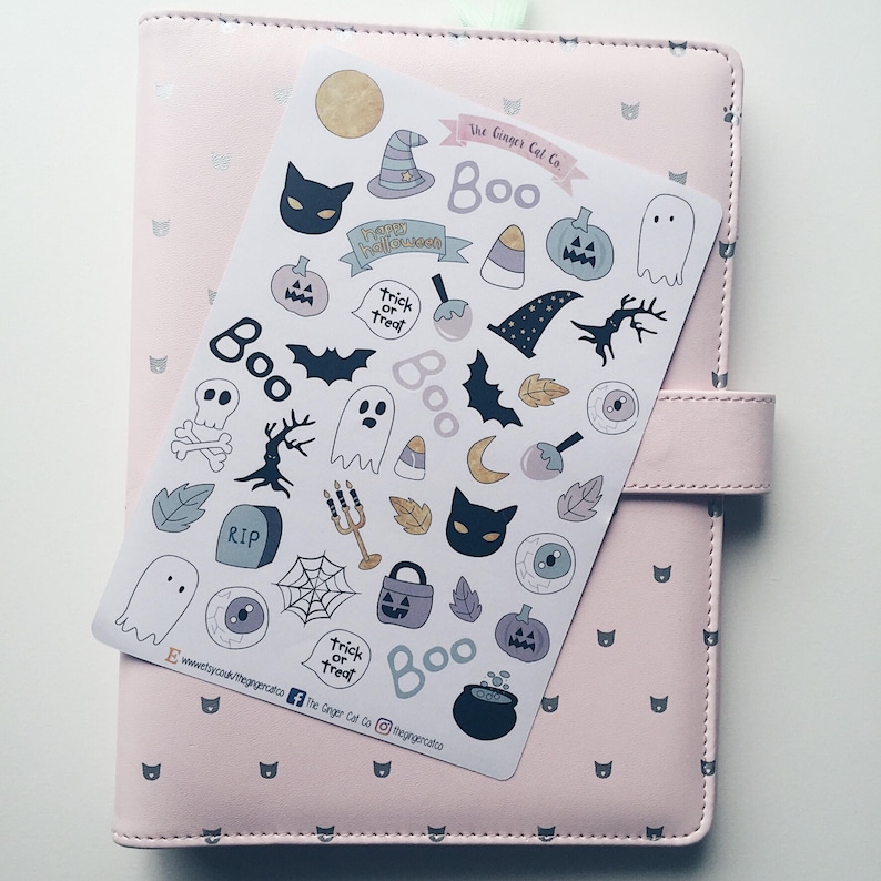 Pastel Halloween Planner Stickers image 1