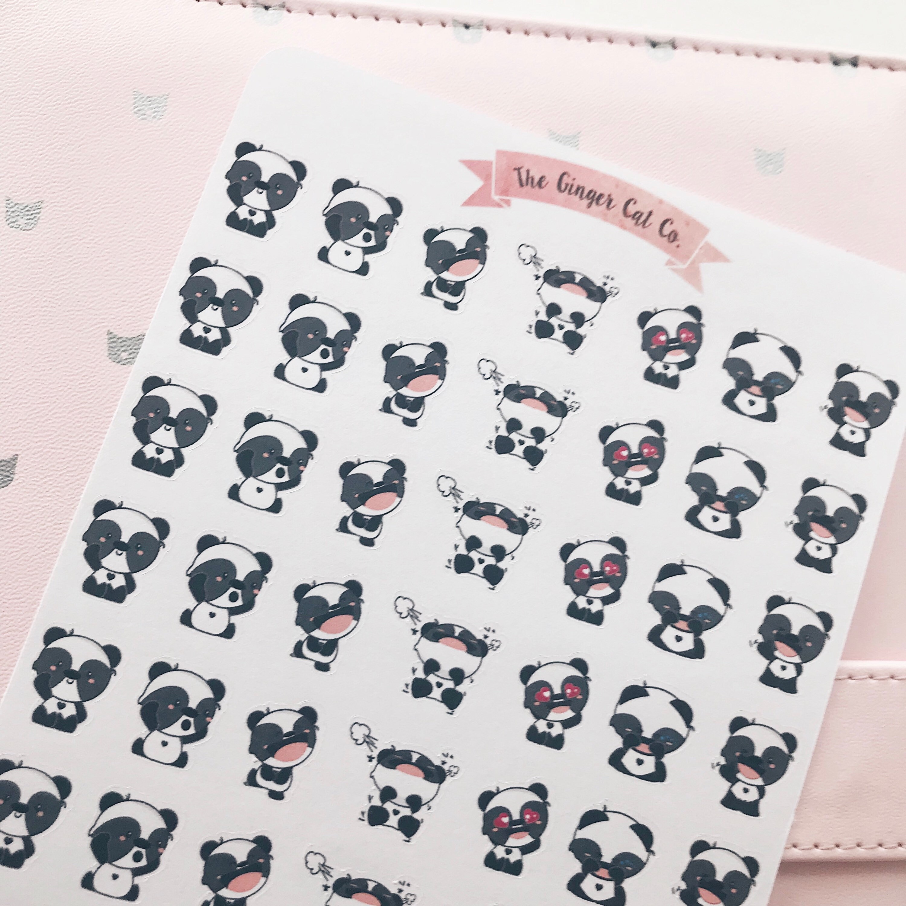 Panda Emoticon Decorative Planner, Journaling, Scrapbook Stickers - Etsy