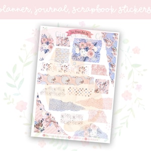 Butterfly Blush Torn Paper Decorative Journal, Scrapbook, Planner Stickers