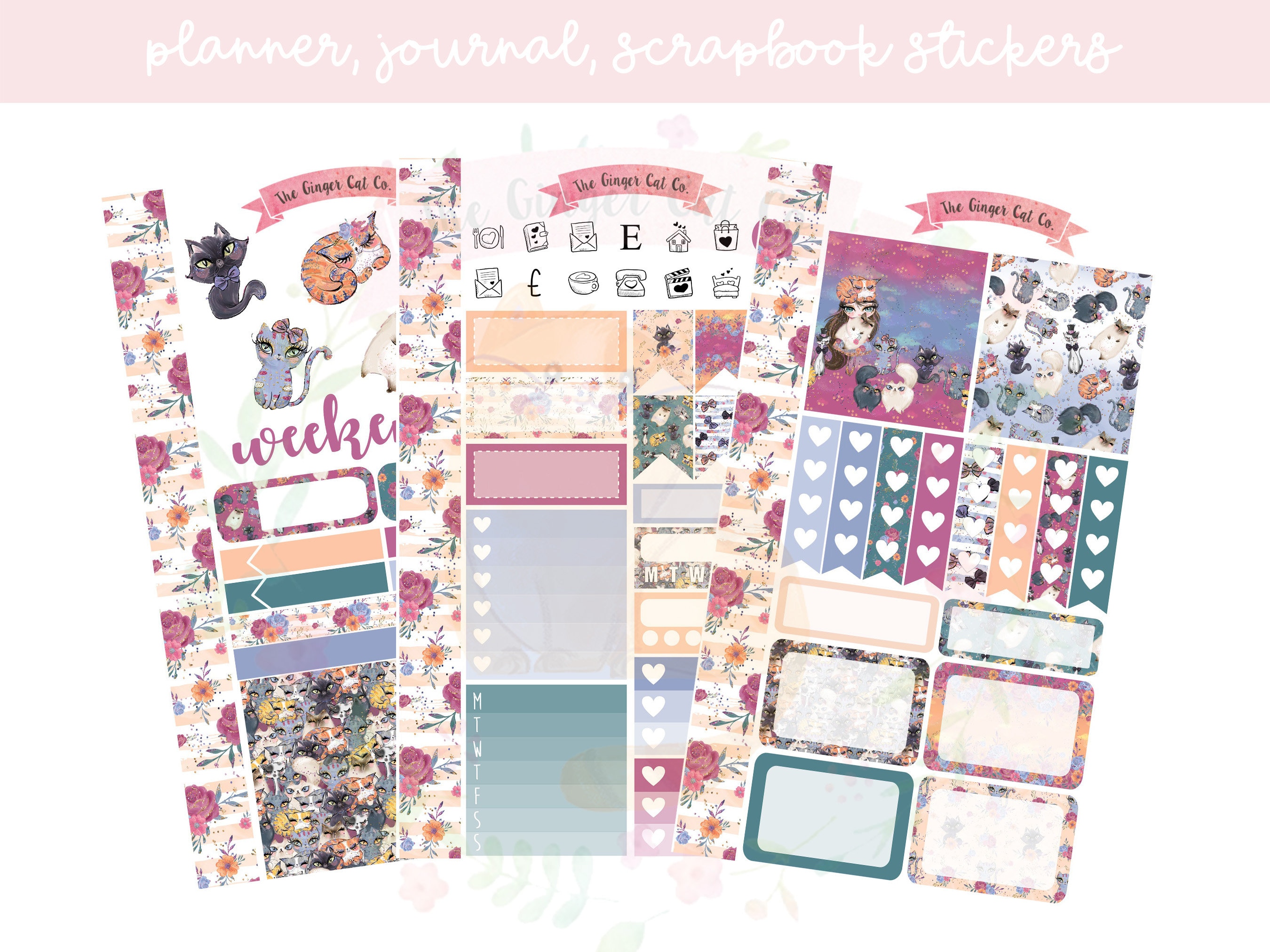 Crazy Cat Lady Personal Size Planner Sticker Kit - Etsy