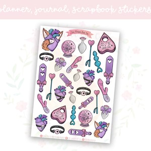 Kinky Adult Toys Decorative Planner Sticker Sheet | decorative stickers | journal stickers | scrapbooking