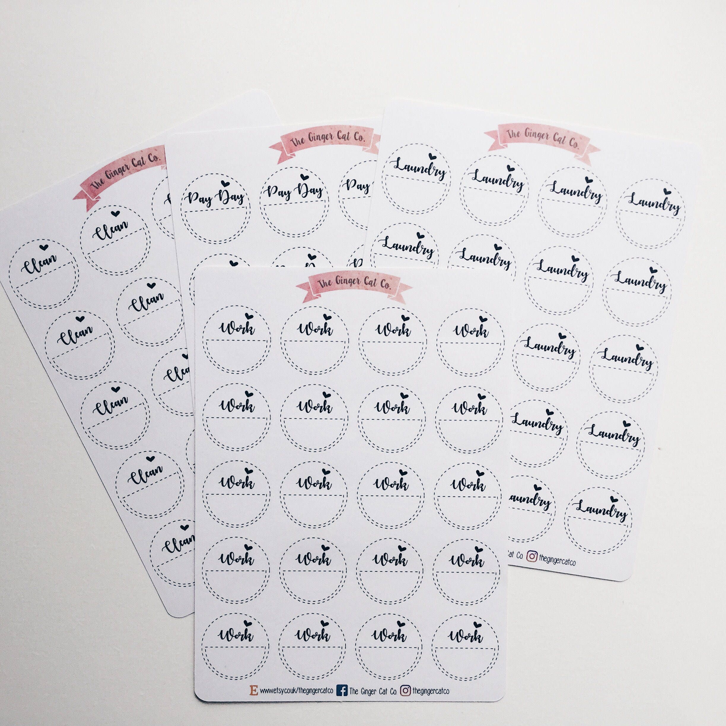 full circle functional bullet journal planner stickers etsy