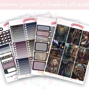 A la carte Gothic Steampunk Planner Sticker Kit, Vertical Planner, Journaling, Scrapbook Stickers
