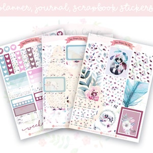 A la carte Raccoon Planner Sticker Kit, Vertical Planner, Journaling, Scrapbook Stickers