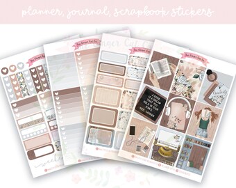 A la carte Bookish Life Planner Sticker Kit, Vertical Planner, Journaling, Scrapbook Stickers