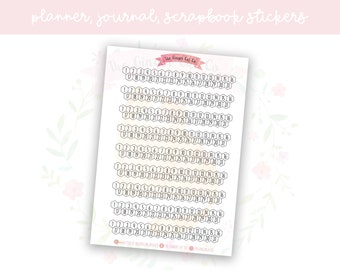 Monthly Hexagonal Trackers Planner, Journaling, Scrapbook Stickers