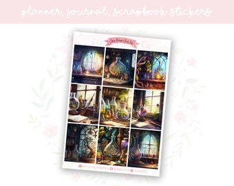 Dunkle Apotheker Volle Boxen Dekorative Journal, Scrapbook, Planer Aufkleber