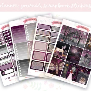 A la carte Haunted Planner Sticker Kit, Vertical Planner, Journaling, Scrapbook Stickers